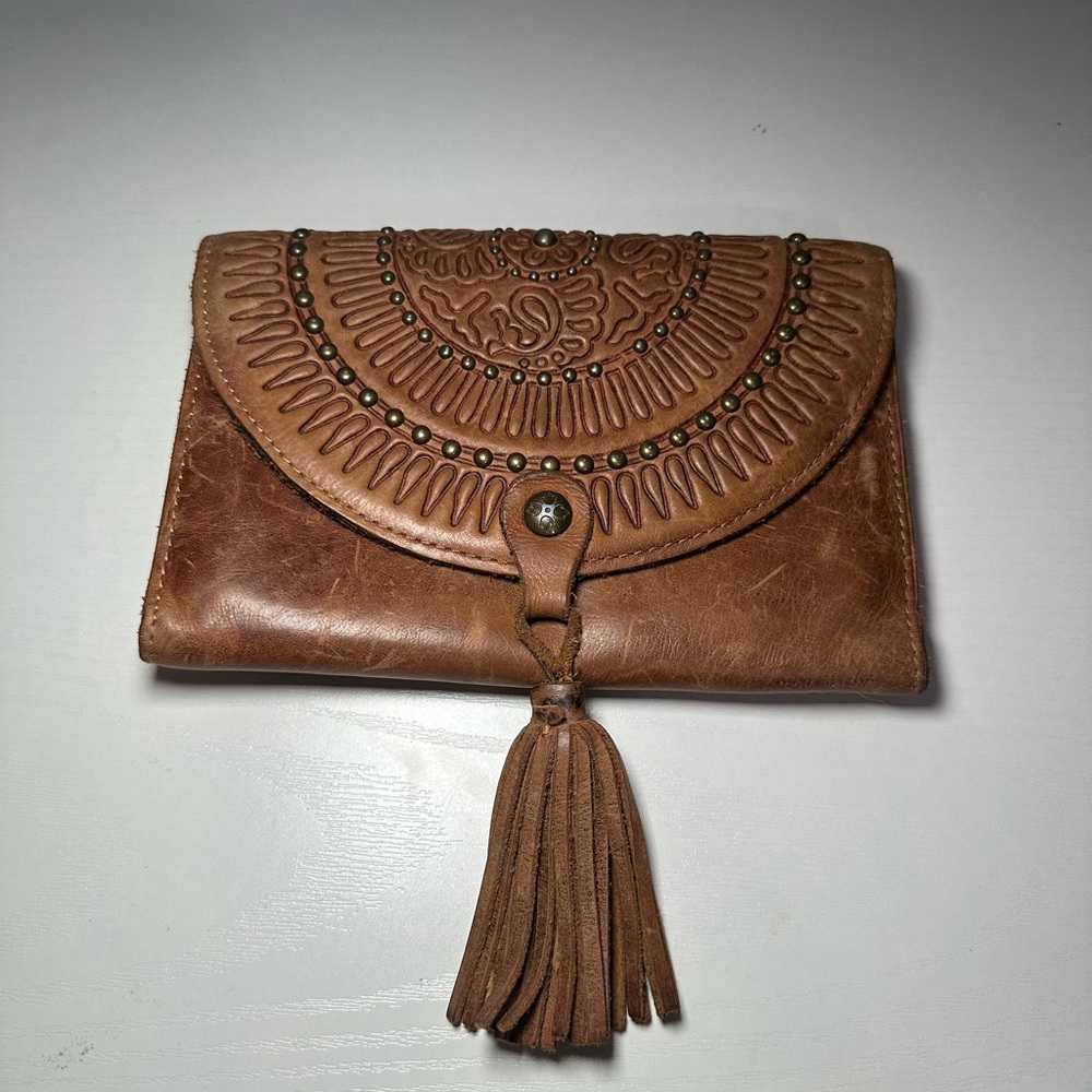 Patricia Nash Colli Distressed Leather Fold Over Wallet